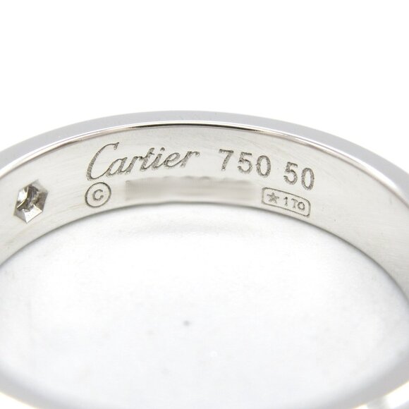 CARTIER 18k White Gold Diamond Love Ring - Picture 4 of 7